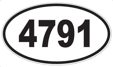 4791 - Oval Sticker