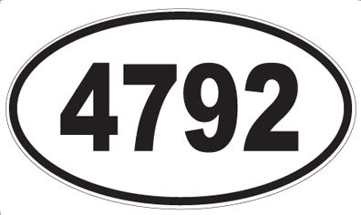4792 - Oval Sticker