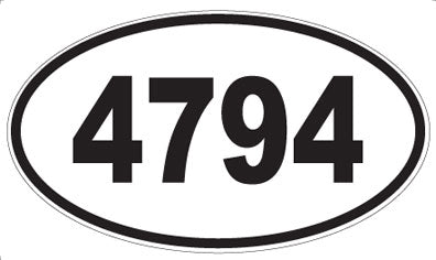 4794 - Oval Sticker