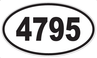 4795 - Oval Sticker