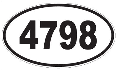 4798 - Oval Sticker