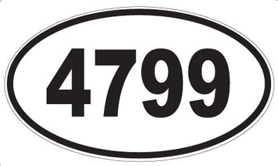 4799 - Oval Sticker