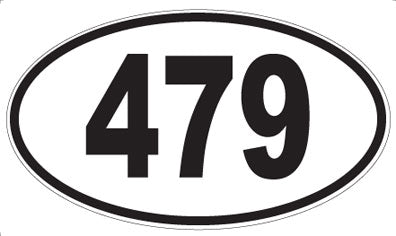 479 - Oval Sticker