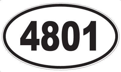 4801 - Oval Sticker