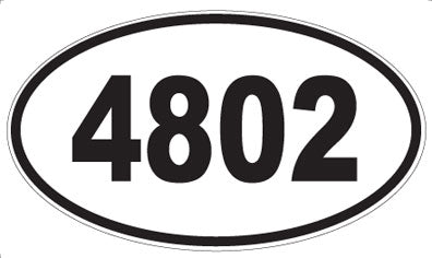 4802 - Oval Sticker