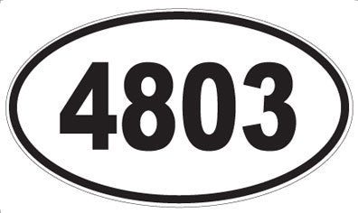 4803 - Oval Sticker