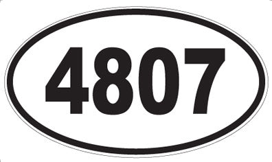 4807 - Oval Sticker