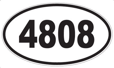 4808 - Oval Sticker