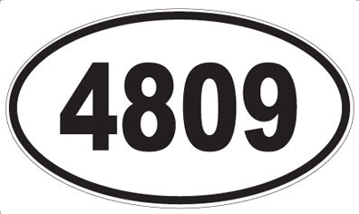 4809 - Oval Sticker