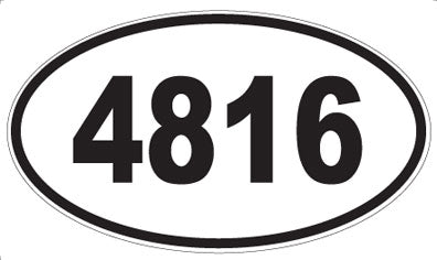 4816 - Oval Sticker
