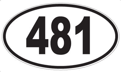 481 - Oval Sticker
