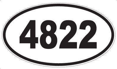 4822 - Oval Sticker