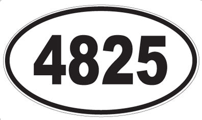 4825 - Oval Sticker