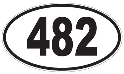 482 - Oval Sticker