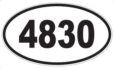 4830 - Oval Sticker