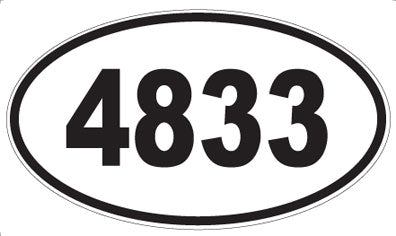 4833 - Oval Sticker