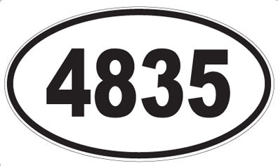 4835 - Oval Sticker