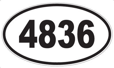 4836 - Oval Sticker