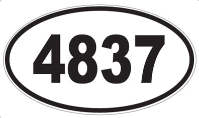 4837 - Oval Sticker