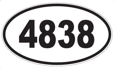 4838 - Oval Sticker