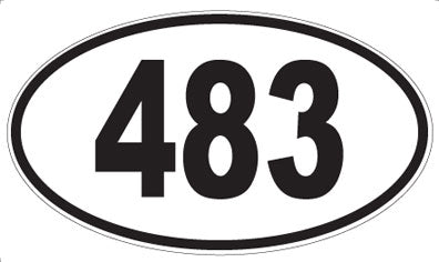 483 - Oval Sticker