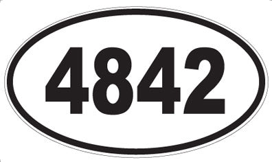 4842 - Oval Sticker