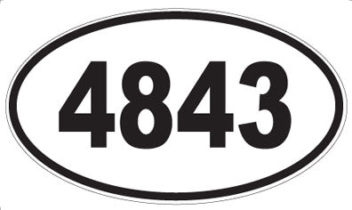 4843 - Oval Sticker