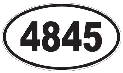 4845 - Oval Sticker