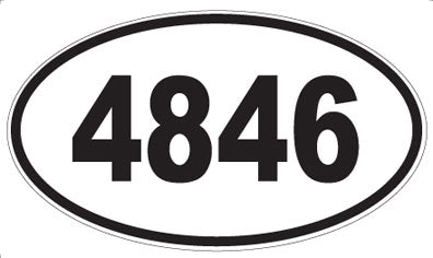 4846 - Oval Sticker