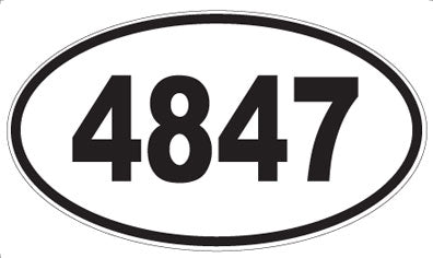 4847 - Oval Sticker
