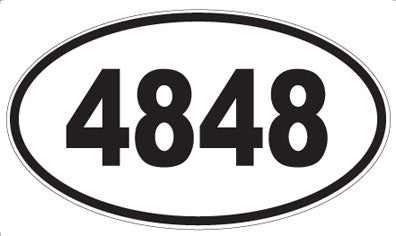 4848 - Oval Sticker