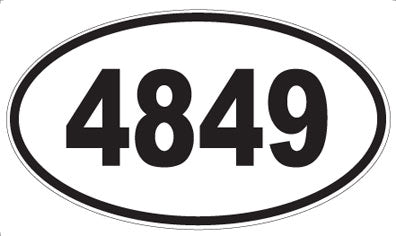 4849 - Oval Sticker