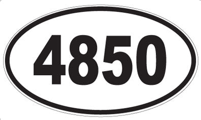 4850 - Oval Sticker