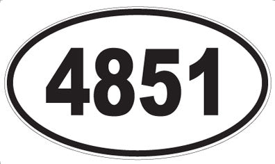 4851 - Oval Sticker