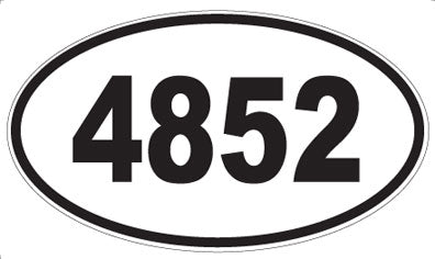 4852 - Oval Sticker