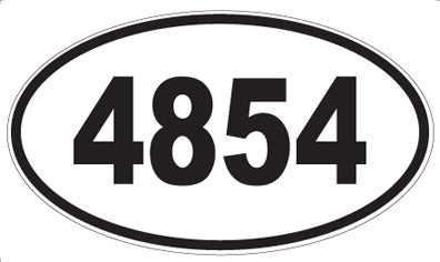 4854 - Oval Sticker