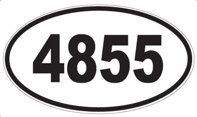 4855 - Oval Sticker