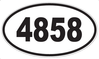 4858 - Oval Sticker
