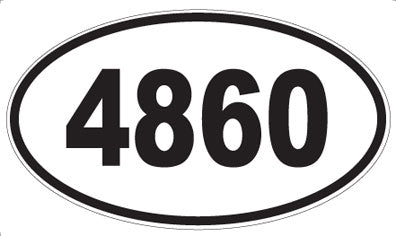 4860 - Oval Sticker