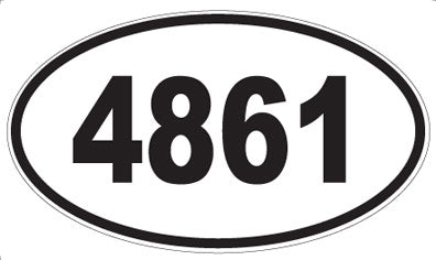 4861 - Oval Sticker