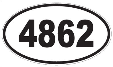 4862 - Oval Sticker