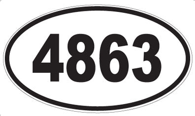 4863 - Oval Sticker
