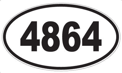 4864 - Oval Sticker
