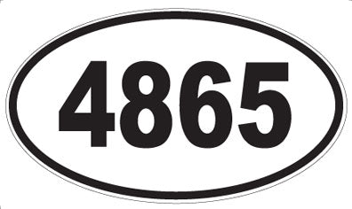 4865 - Oval Sticker