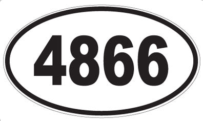 4866 - Oval Sticker