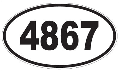 4867 - Oval Sticker
