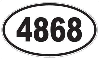 4868 - Oval Sticker