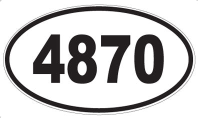 4870 - Oval Sticker