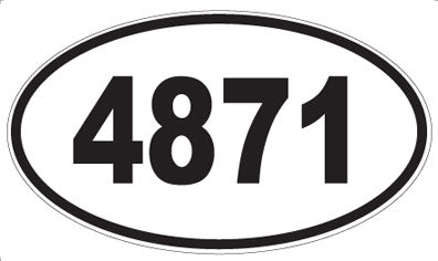 4871 - Oval Sticker