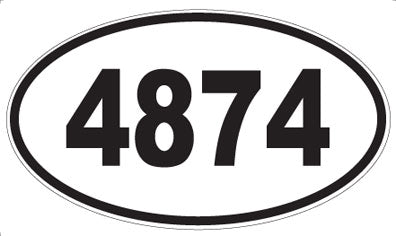 4874 - Oval Sticker